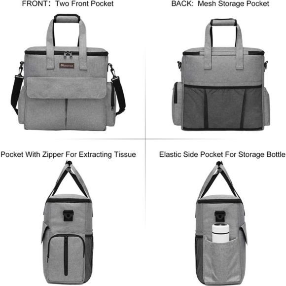 Pet Travel Bag Set for Dog and Cat, Tote Organizer with Multi-Function Pockets - Picture 2 of 5